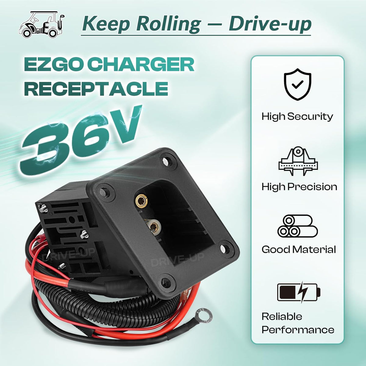 36V Powerwise Charger Receptacle for EZGO TXT & Medalist 1994-2008