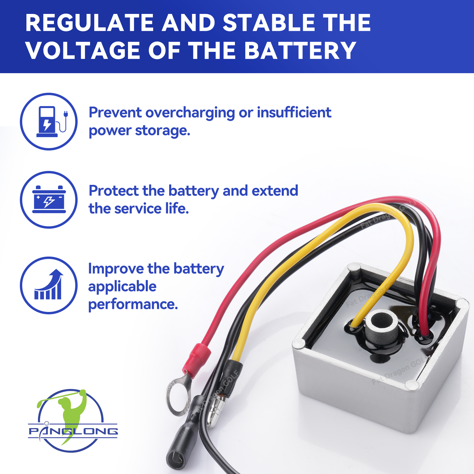Golf Cart Voltage Regulator for Club Car DS & Carryall Gas | Drive-up