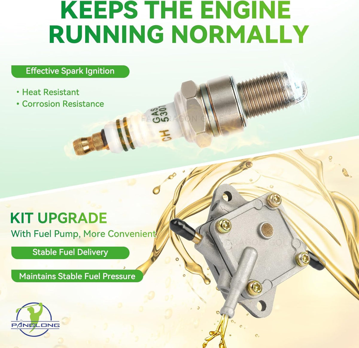 Golf Cart Tune Up Kit with Fuel Pump for EZGO Gas Models