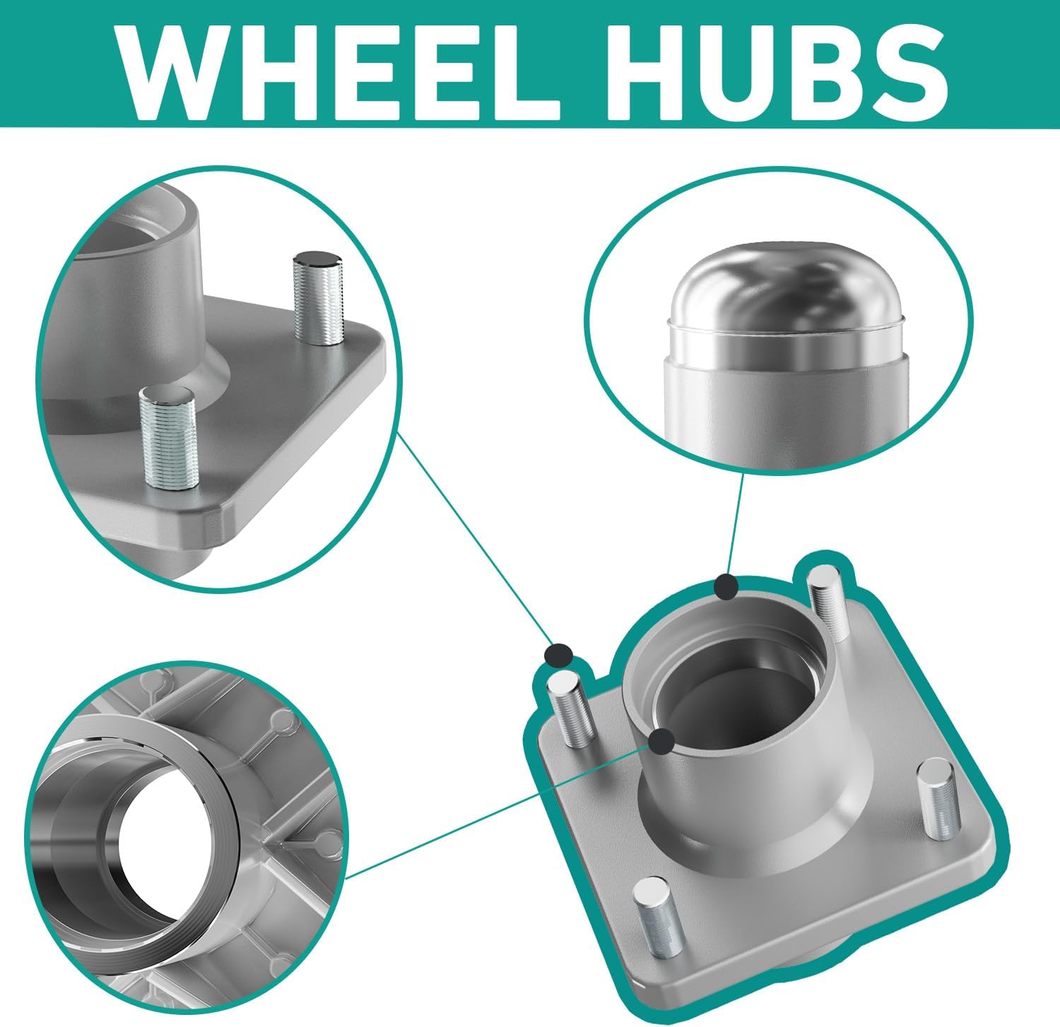 Club Car DS Front Wheel Hub & Bearing Kit