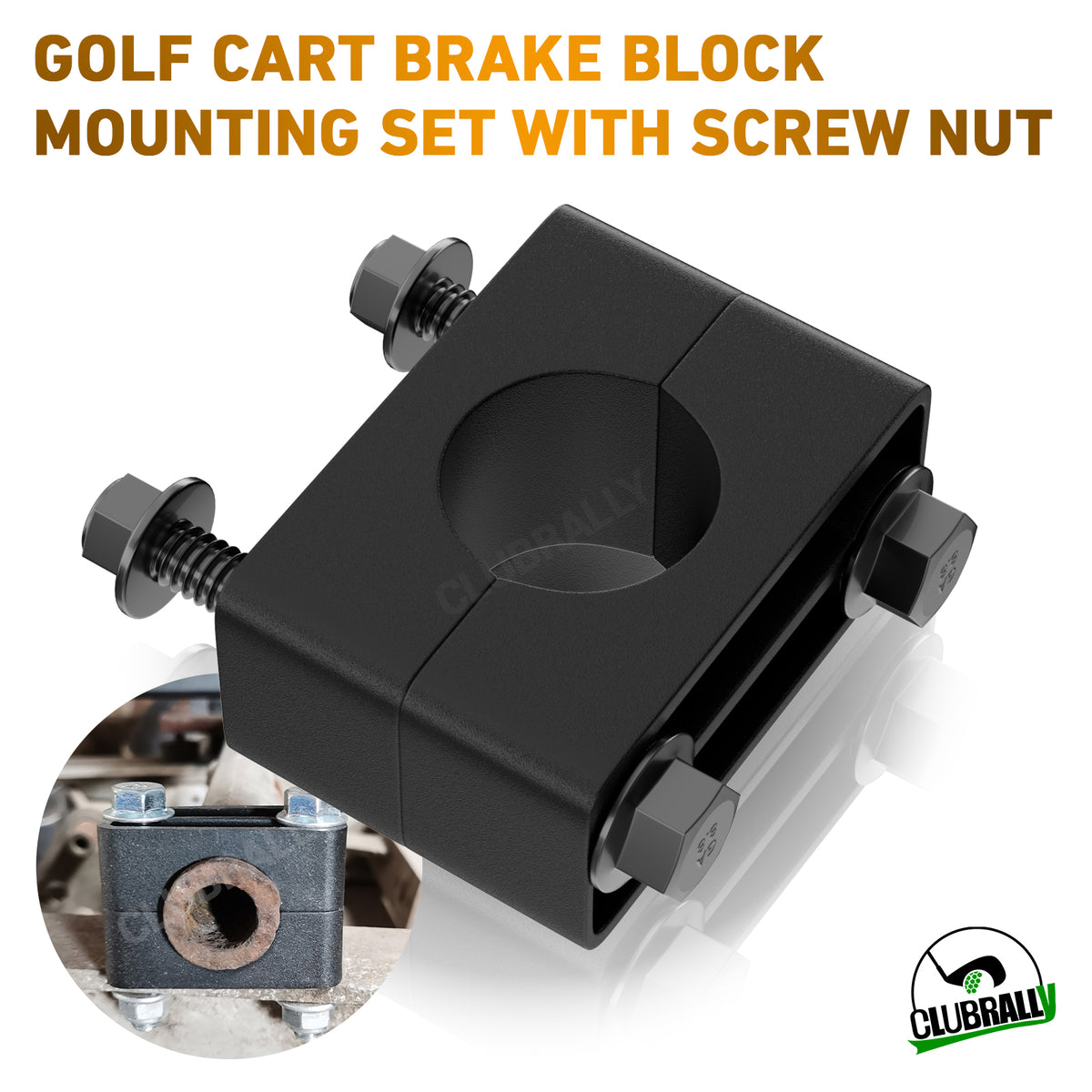 Brake Block Mounting Set with Screw Nut for Club Car DS Carryall Golf Cart 1981-Up, OEM#1011402 |Drive-up