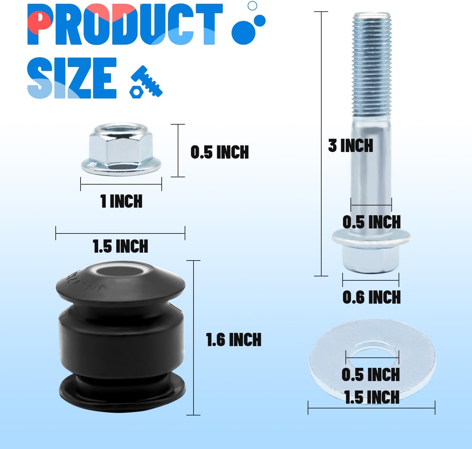 Yamaha Golf Cart Rear Arm Bushing Mounting Kit