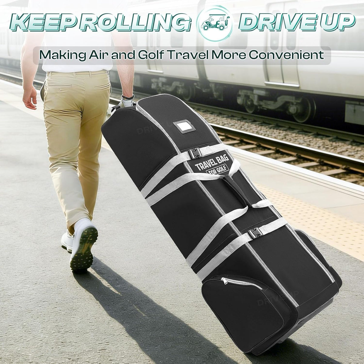 Heavy Duty Golf Travel Bag for Airlines – Padded Club Protection