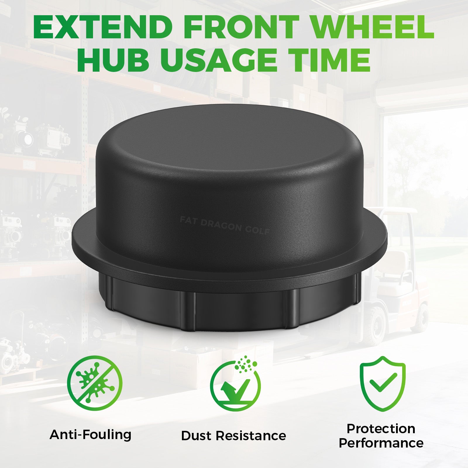 Club Car Front Hub Dust Cap Cover