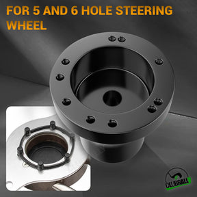 Black Yamaha Golf Cart Steering Wheel Adapter for 5-6 Hole Wheels | Drive-up