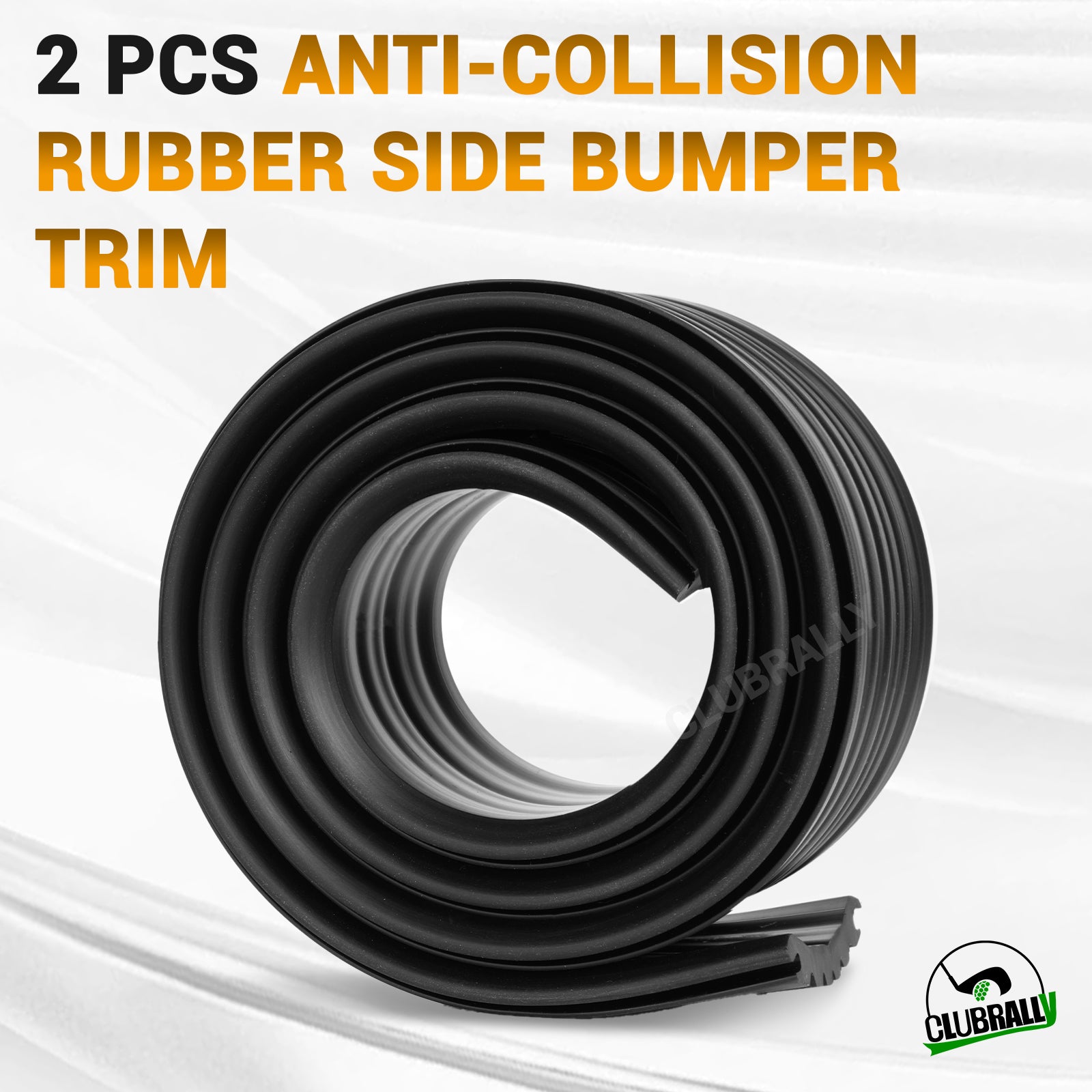 Drive-up Golf Cart Floor Edge Guard Sill Protector, 2 PCS Anti-Collision Rubber Side Bumper Trim for Club Car DS 1987-Up, OEM #1013983/ 101347501£¨42.5" L¡Á2.6" W£©