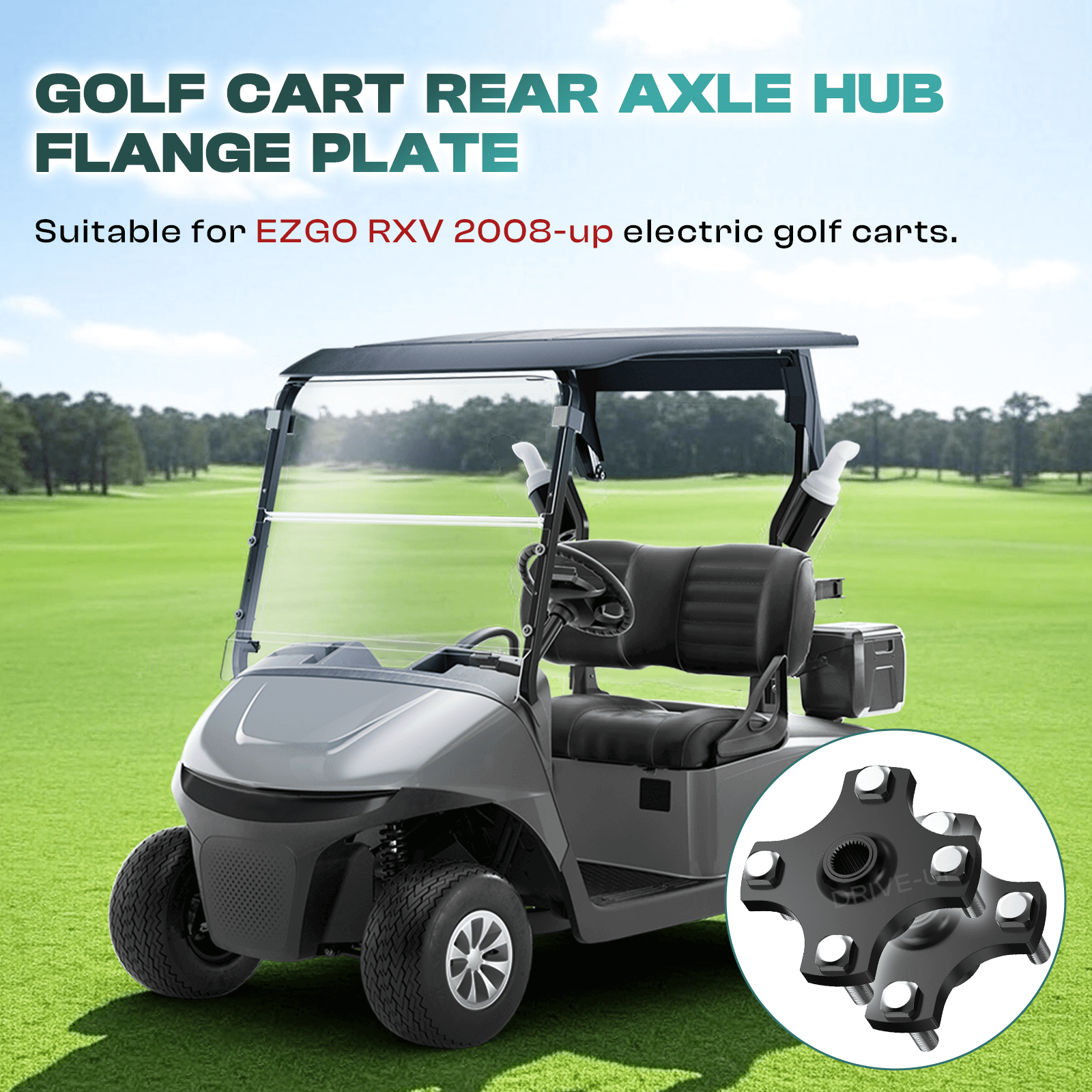 Golf Cart Rear Wheel Hub Flange Plate for EZGO RXV Electric Modles