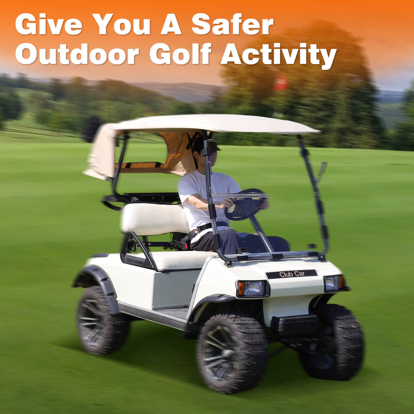 Universal golf cart seat belt