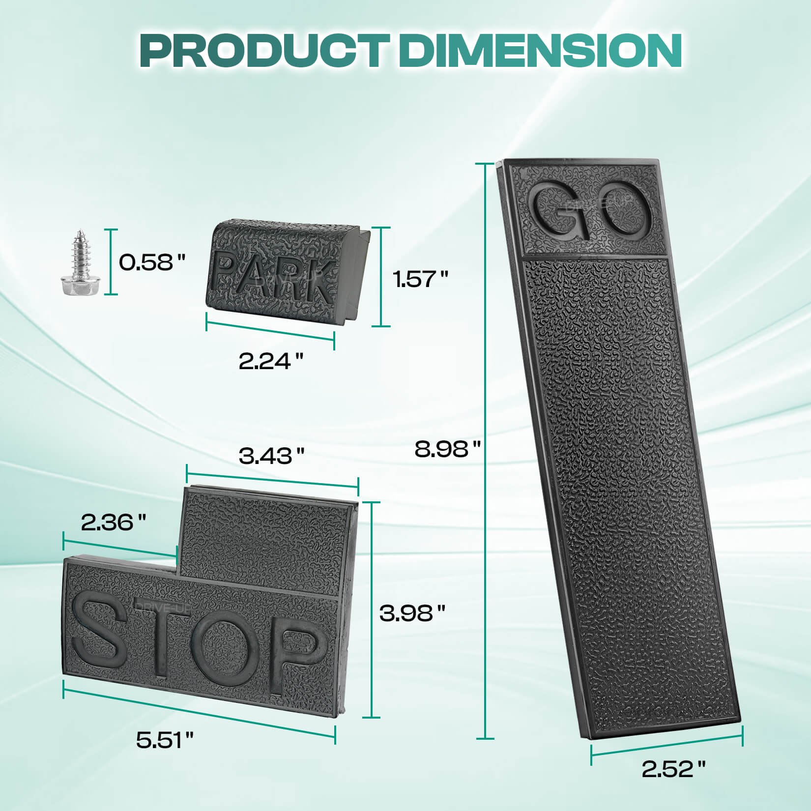 Golf Cart Pedal Pad Cover Kit for Club Car DS