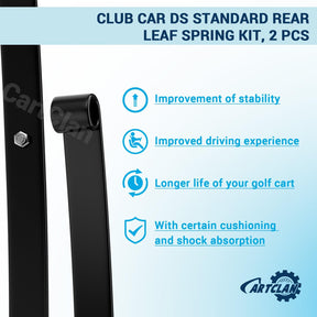 Golf Cart Leaf Spring Rear Supension with Hardware Kit for Club Car DS 1981-2016