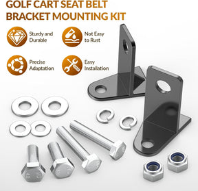 Golf Cart Seat Belt Bracket Mounting Kit for Club Car 2+2 Precedent Tempo Onward