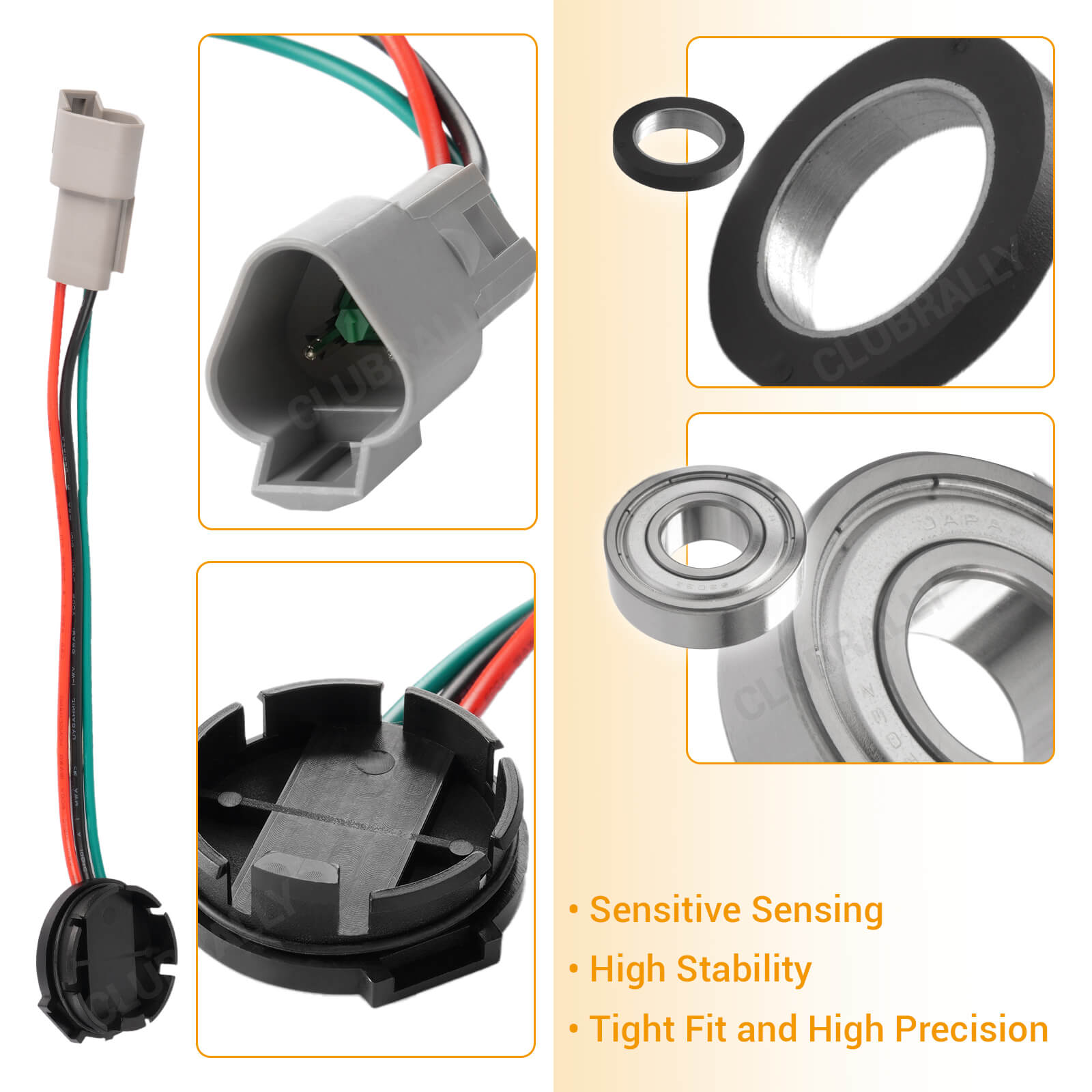 Speed Sensor & Magnet Kit for Club Car DS Precedent with GE Motor