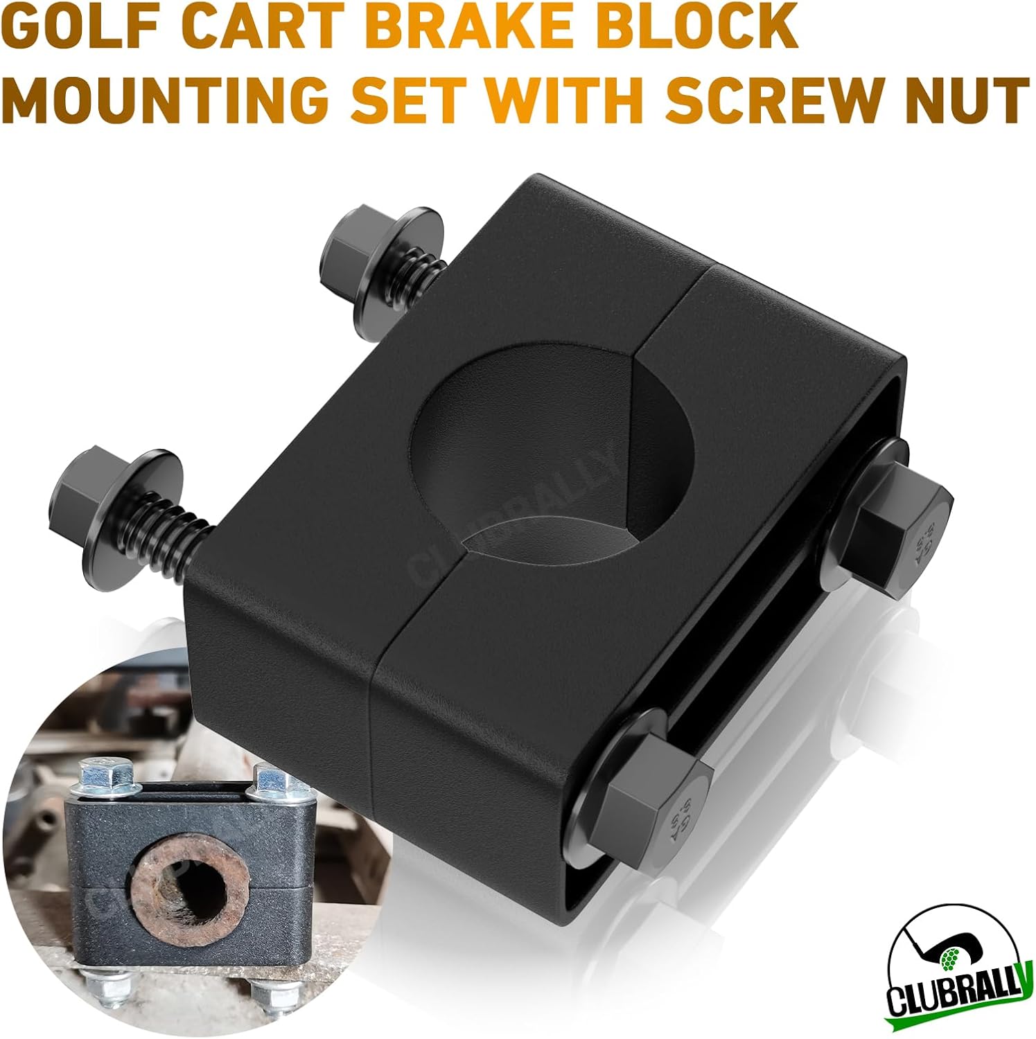 Golf Cart Brake Block & Mounting Hardware Kit for Club Car DS Carryall 1981-Up | DRIVE UP