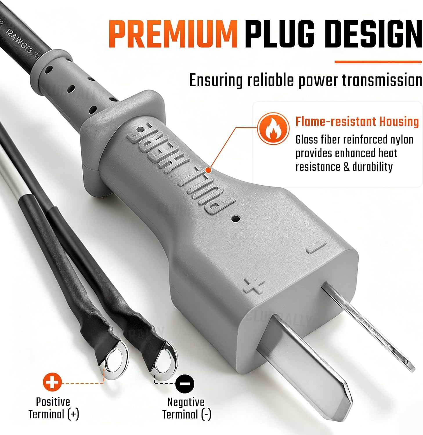 36V DC Golf Cart Charger Cord with 2-Blade Plug for Club Car EZGO