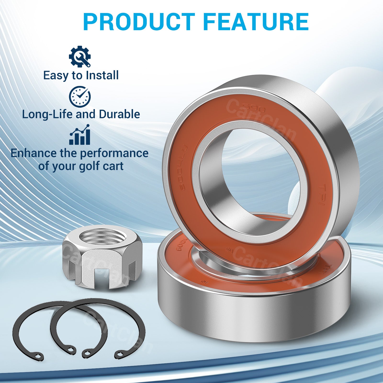 EZGO golf cart wheel bearings