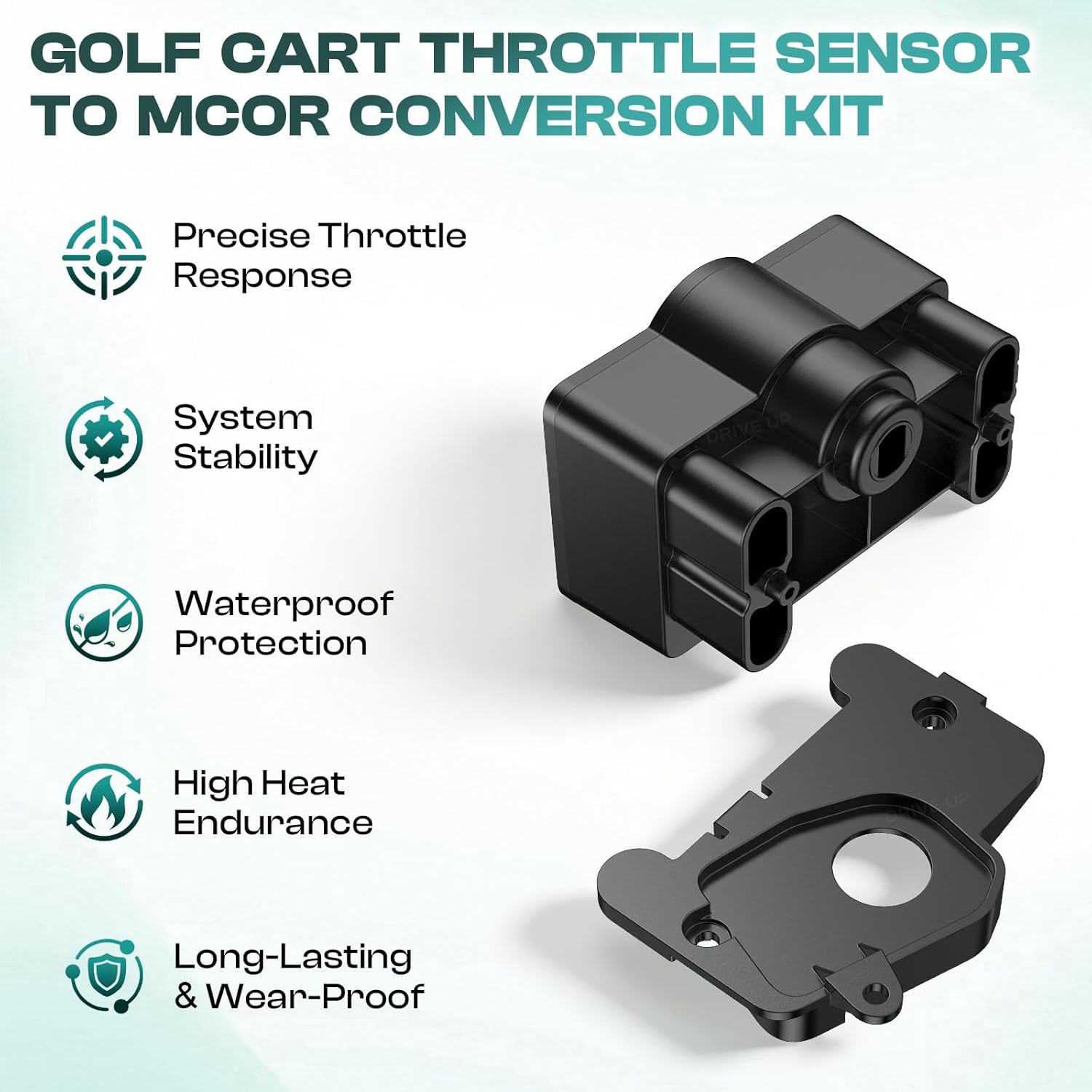 Golf Cart Throttle Sensor to MCOR Conversion Kit for Club Car Precedent Electric 2009-2011 with Generation 2 Pedal 103683101 | DRIVE UP