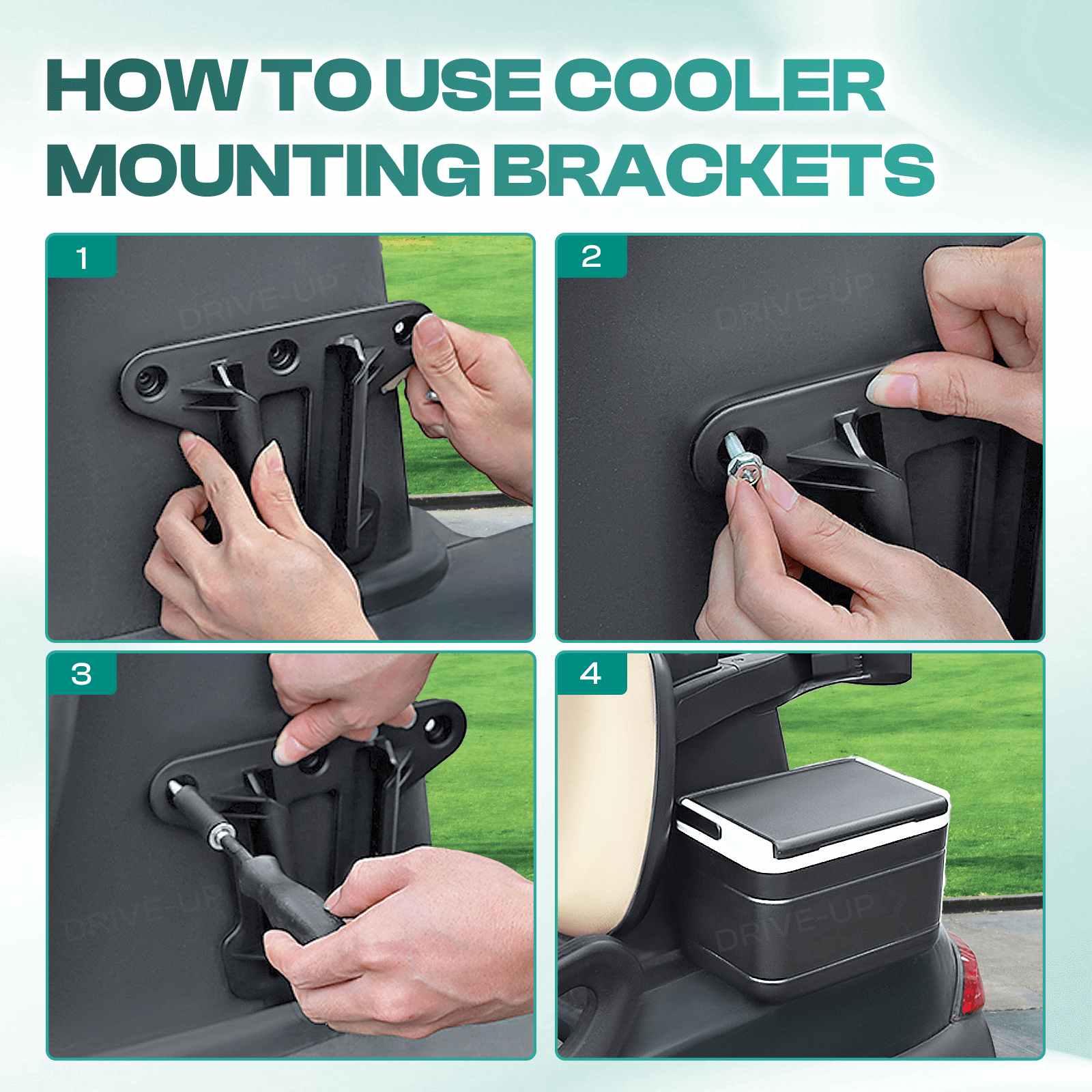 Golf Cart Cooler & Sandbox Mounting Bracket