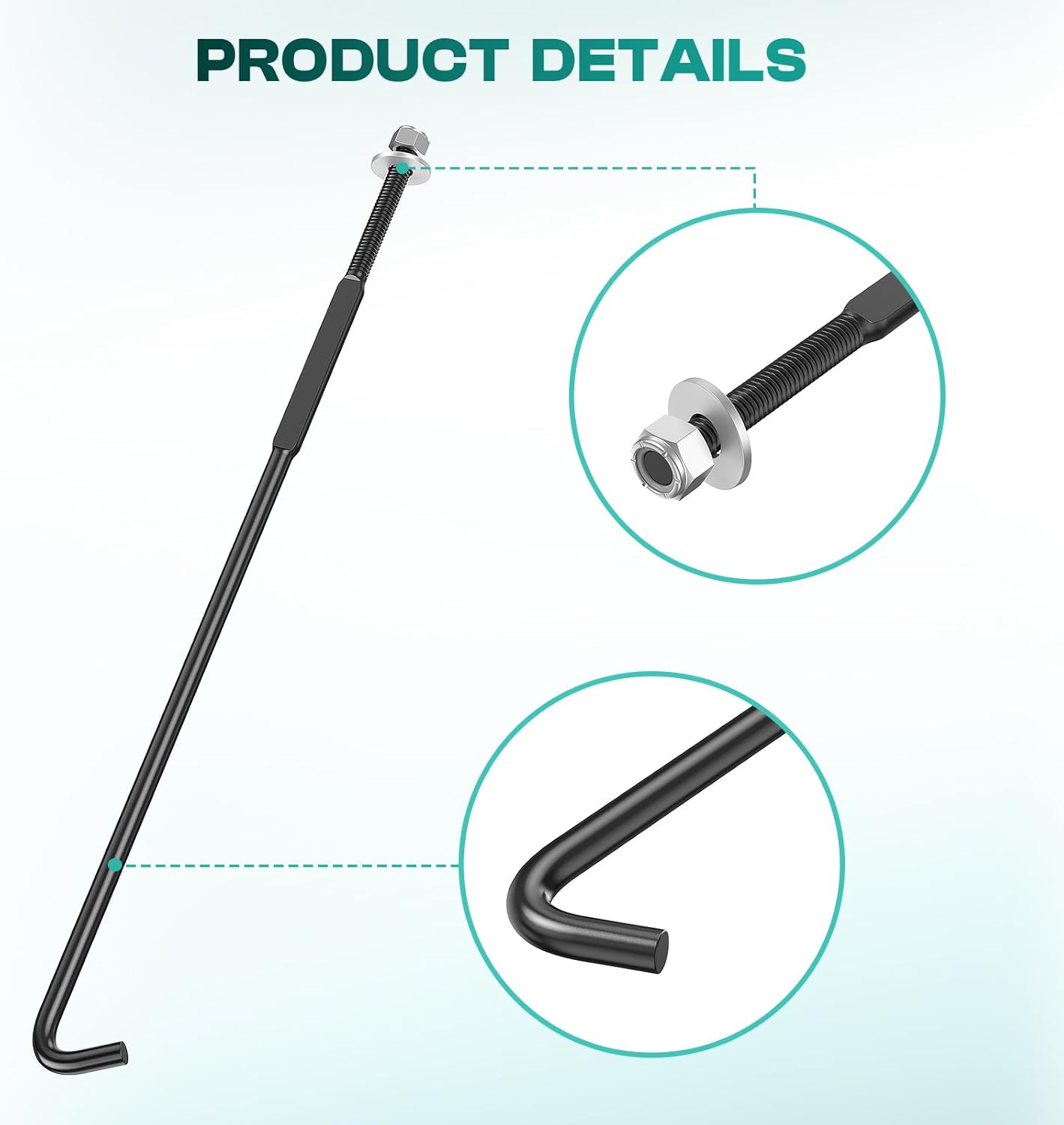 Golf Cart Battery Hold Down Rods for EZGO RXV