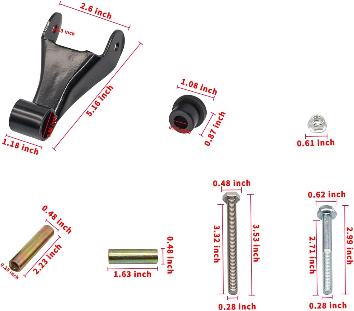 Golf Cart Rear Leaf Spring Shackle & Bushing Kit for Club Car Precedent 2004-2013 | DRIVE UP