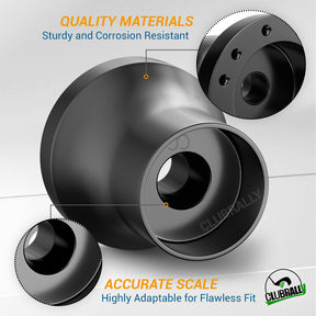 Black Golf Carts Steering Wheel Adapter for Club Car DS Steering Wheel with 5-6 hole | Drive-up