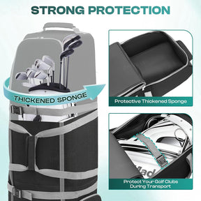 Heavy Duty Golf Travel Bag for Airlines – Padded Club Protection
