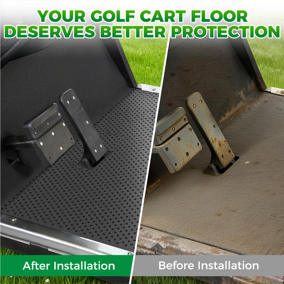 Golf Cart Floor Mat Full Coverage 