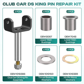Golf Cart Front End King Pin Repair Kit for Club Car DS 1981-Up | DRIVE UP