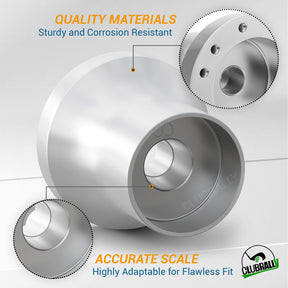 Silver Golf Cart Steering Wheel Adapter for Club Car DS Steering Wheel with 5-6 Holes | Drive-up