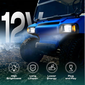 Golf Cart LED Headlights for Club Car DS 1993-Up Models 12 Volt Modified Headlight | DRIVE UP