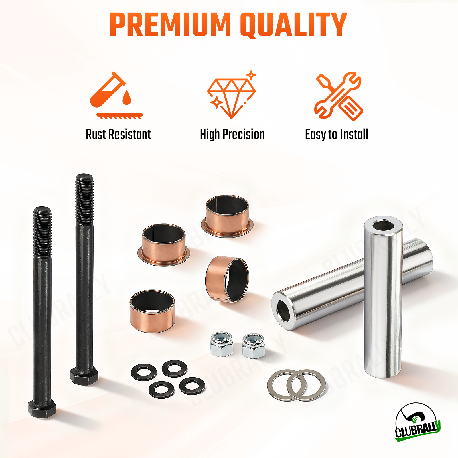 EZGO TXT/PDS Spindle Bushing and King Pin Kit