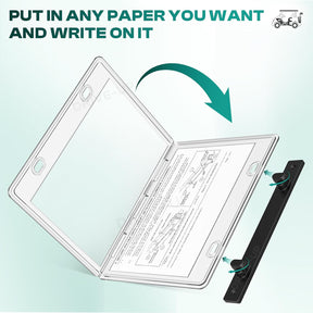 Transparent Hinged Message Holder for Club Car Golf Carts