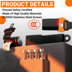 Universal Golf Cart Seat Belts Kit - 40" Retractable (2/4 Set) | Drive-up