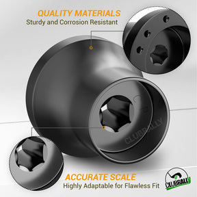 Black Golf Carts Steering Wheel Adapter for Club Car Precedent 5-6 Hole Steering Wheel | Drive-up