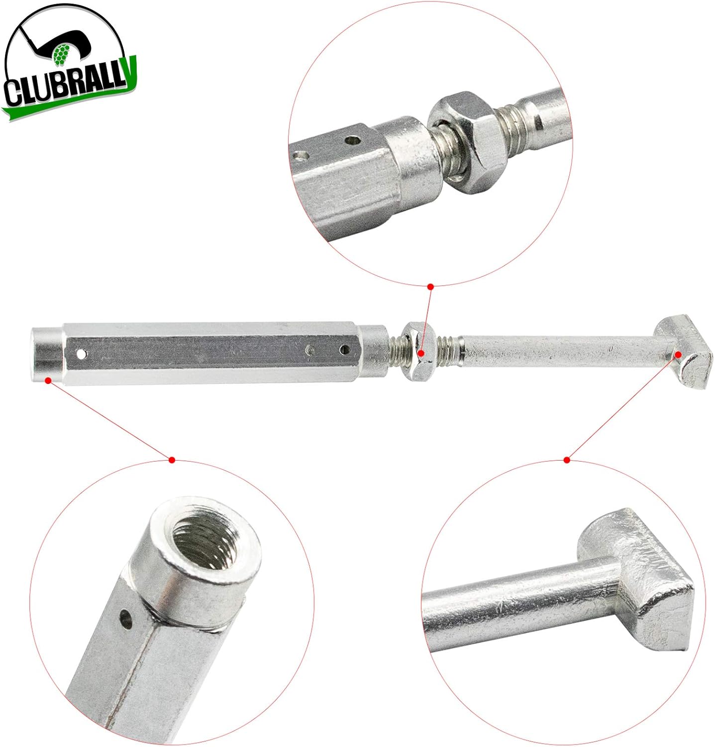 Golf Cart Brake Equalizer Rod Adjuster Kit for Club Car Precedent & Tempo