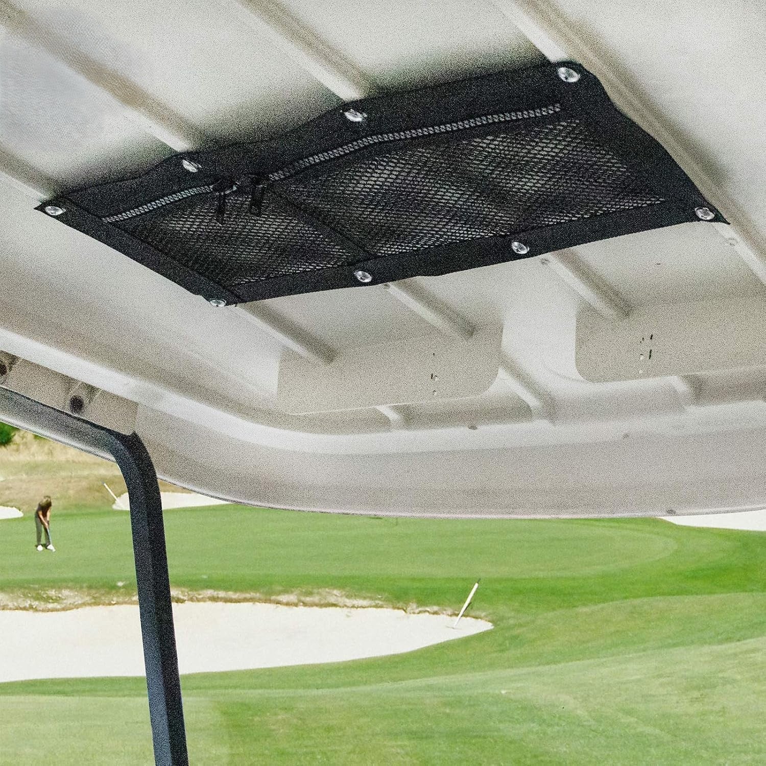 Black Golf Cart Canopy Storage Net for Club Car with Self-Tapping Screws | DRIVE UP