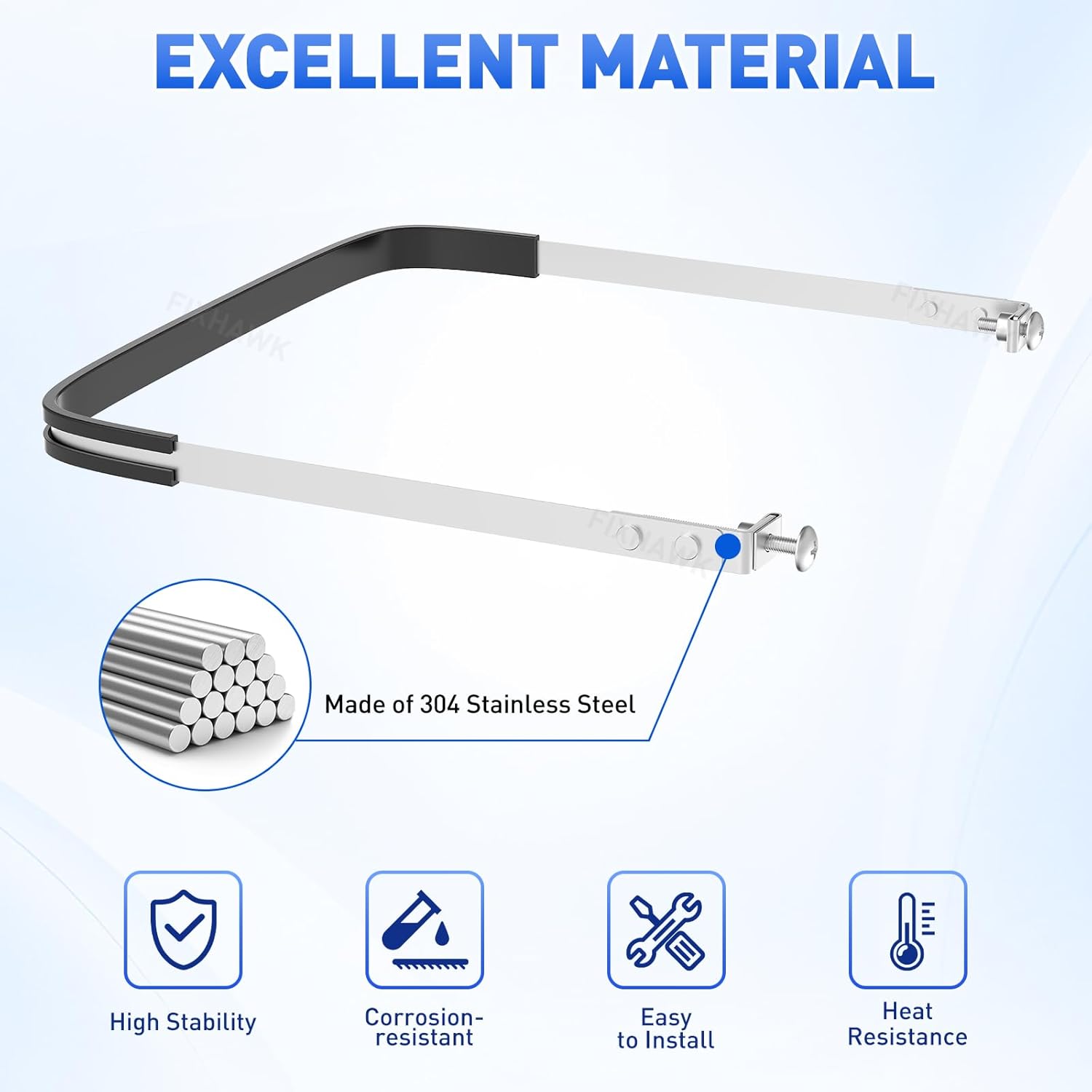 304 Stainless Steel Fuel Tank Straps for Club Car DS & Carryall Golf Cart | DRIVE UP