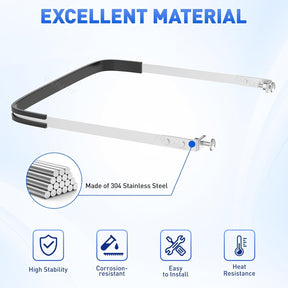 304 Stainless Steel Fuel Tank Straps for Club Car DS & Carryall Golf Cart | DRIVE UP
