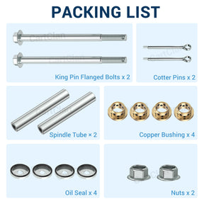 Yamaha Golf Carts Spindle & King Pin Repair Kit