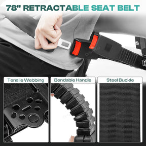 78.74 Inches Extra-Long Retractable Seat Belt Set for Golf Carts