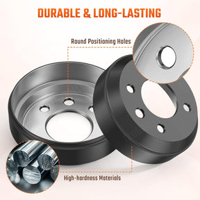 DRIVE UP Golf Cart Brake Drum/Hub and Brake Shoes Spring Kit Fits Club Car DS 1981-1994 4263,1011137 101146302 101816301
