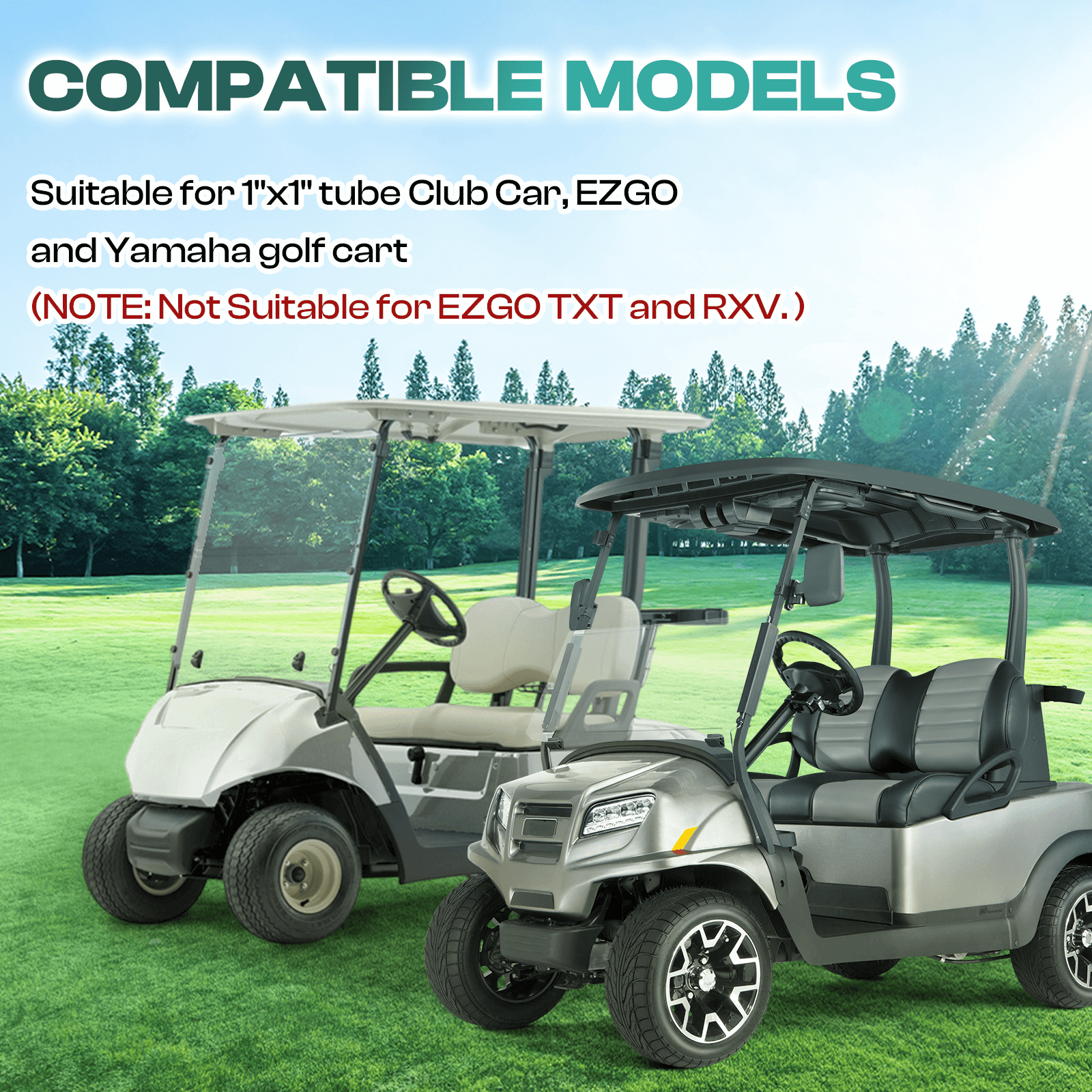 golf cart windshield top clips