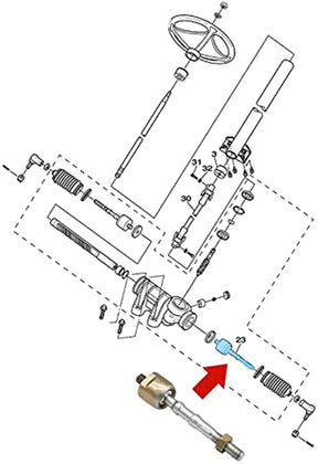 Tie Rod End Fits Yamaha G29 Golf Cart DRIVE-UP
