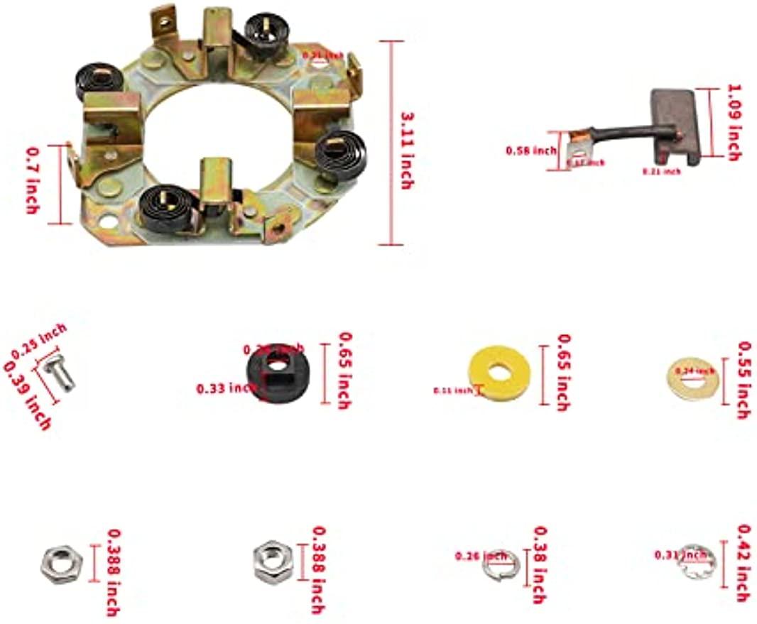 Golf Cart?Hitachi?Starter Generator Brush Holder W/Crossovers Studs Kit for ClubCar EZGO Yamaha DRIVE-UP