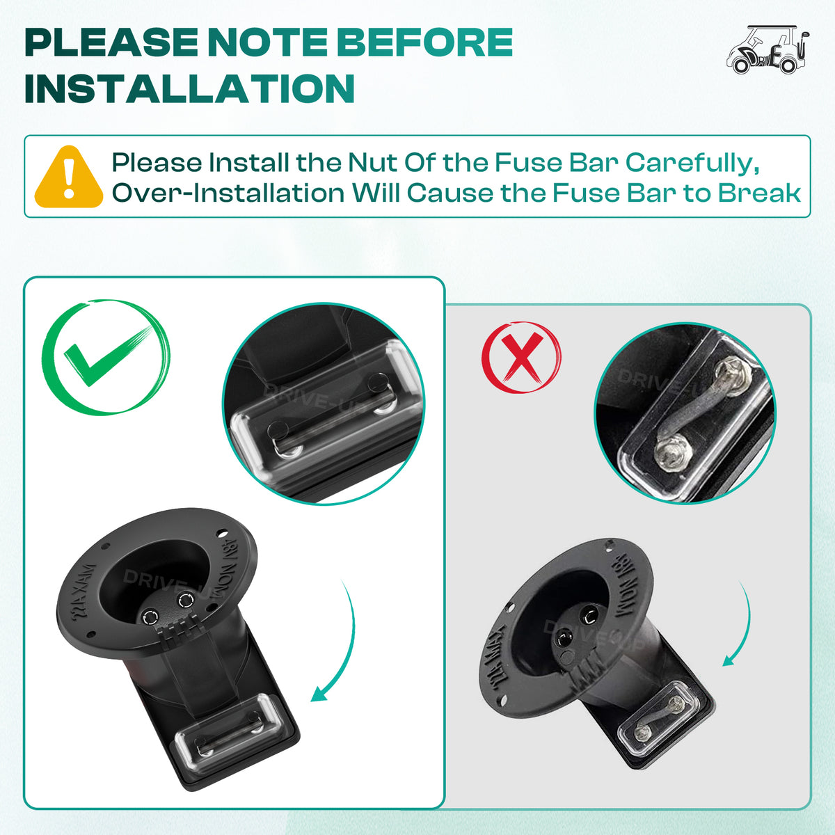 Golf Cart Charger Receptacle 48V Club Car Charger Plug for DS | Drive-up