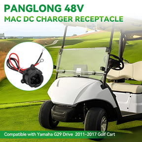 48V MAC DC Charger, Plug Powerwise Receptacle for Yamaha Electric 2011-2017 G29 |Drive-up