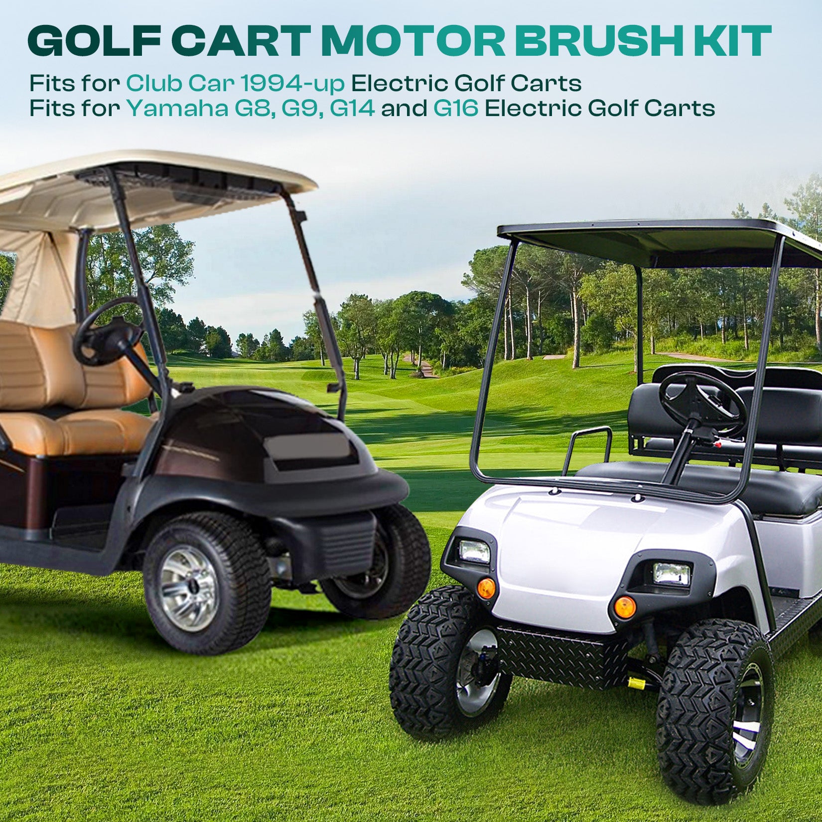 Drive-up Golf Carts Motor Brushes Kit for Club Car & Yamaha | Drive-up