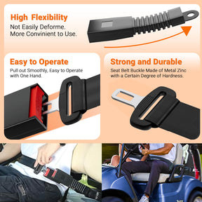 Universal golf cart seat belt
