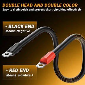3 Gauge Golf Cart Battery Cables Set for Club Car Precedent 48 Volt