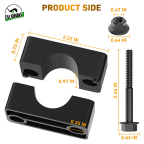 Brake Block Mounting Set with Screw Nut for Club Car DS Carryall Golf Cart 1981-Up, OEM#1011402 |Drive-up