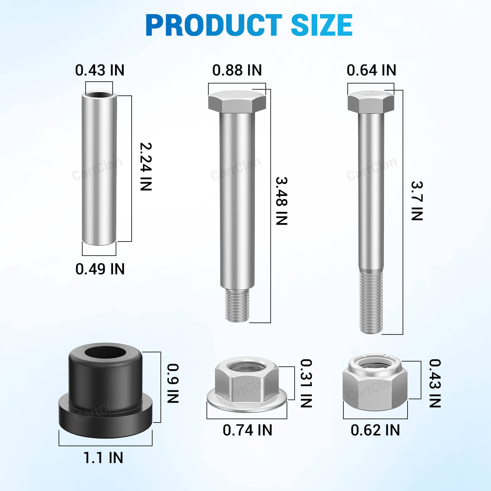 EZGO Leaf Spring Bushing & Bolt Kit